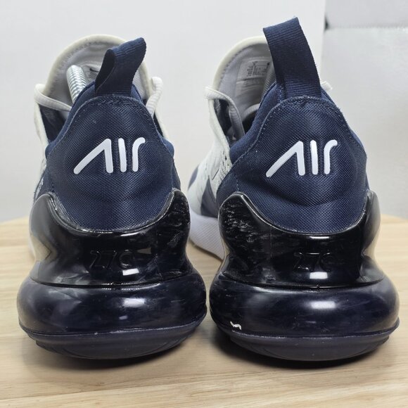 Mens size 9 - Nike Air Max 270 White Midnight Blue athletic Shoes Dallas Cowboys - Picture 6 of 10